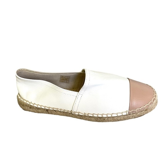 Aldo Leather Slip-On Espadrilles Shoes Made In Spain  White Tan 8.5 - Picture 6 of 16